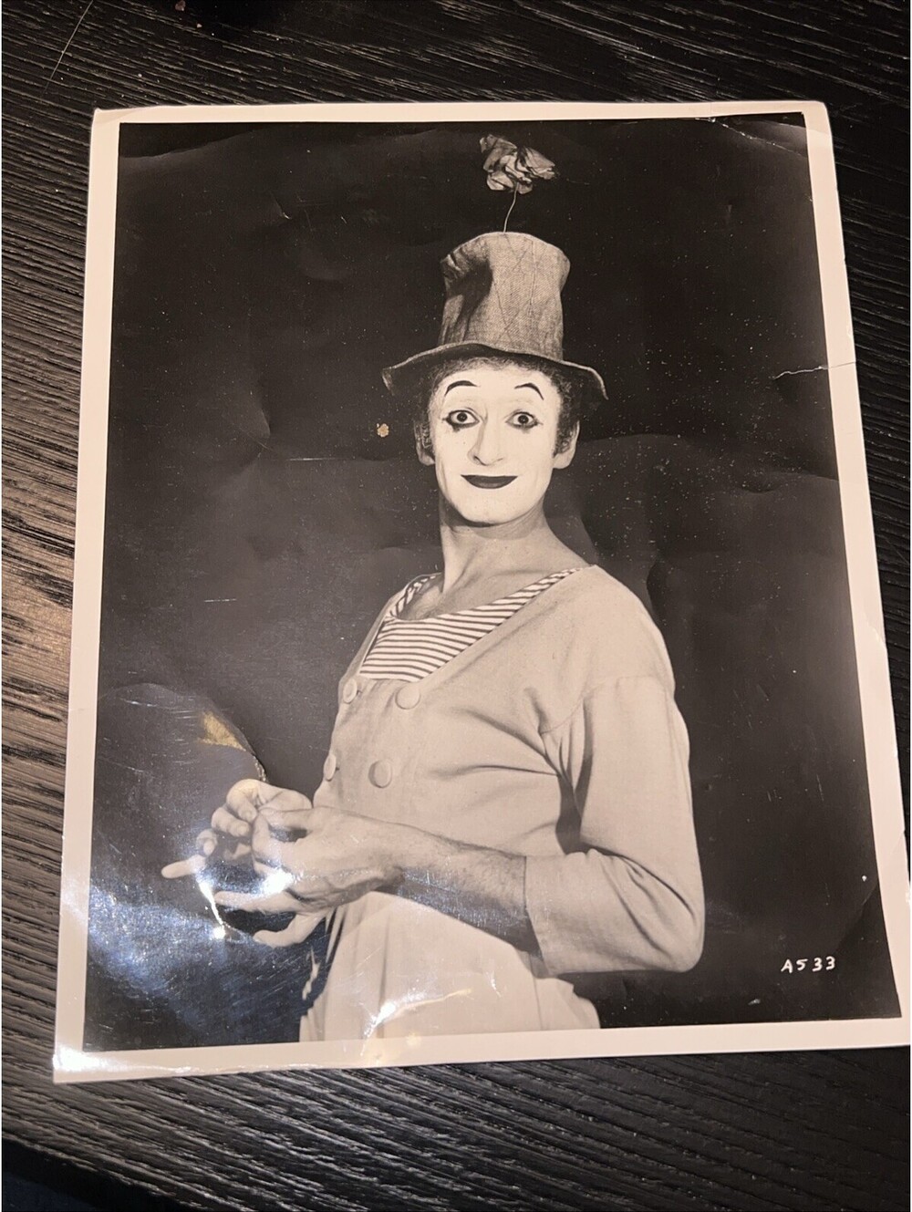 1973 Press Photo French Mime Marcel Marceau